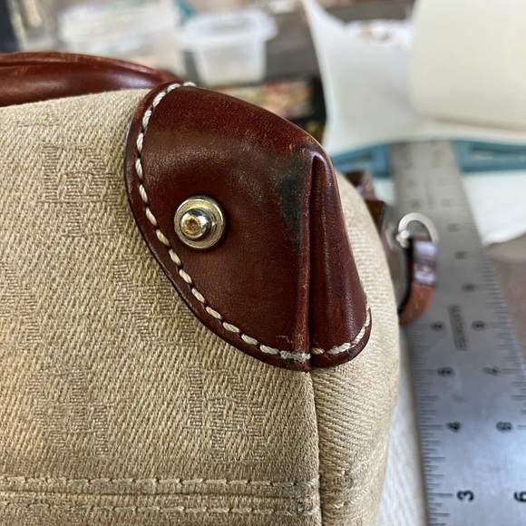 Fabric and leather Dooney and Burke handbag. - Picture 11 of 15